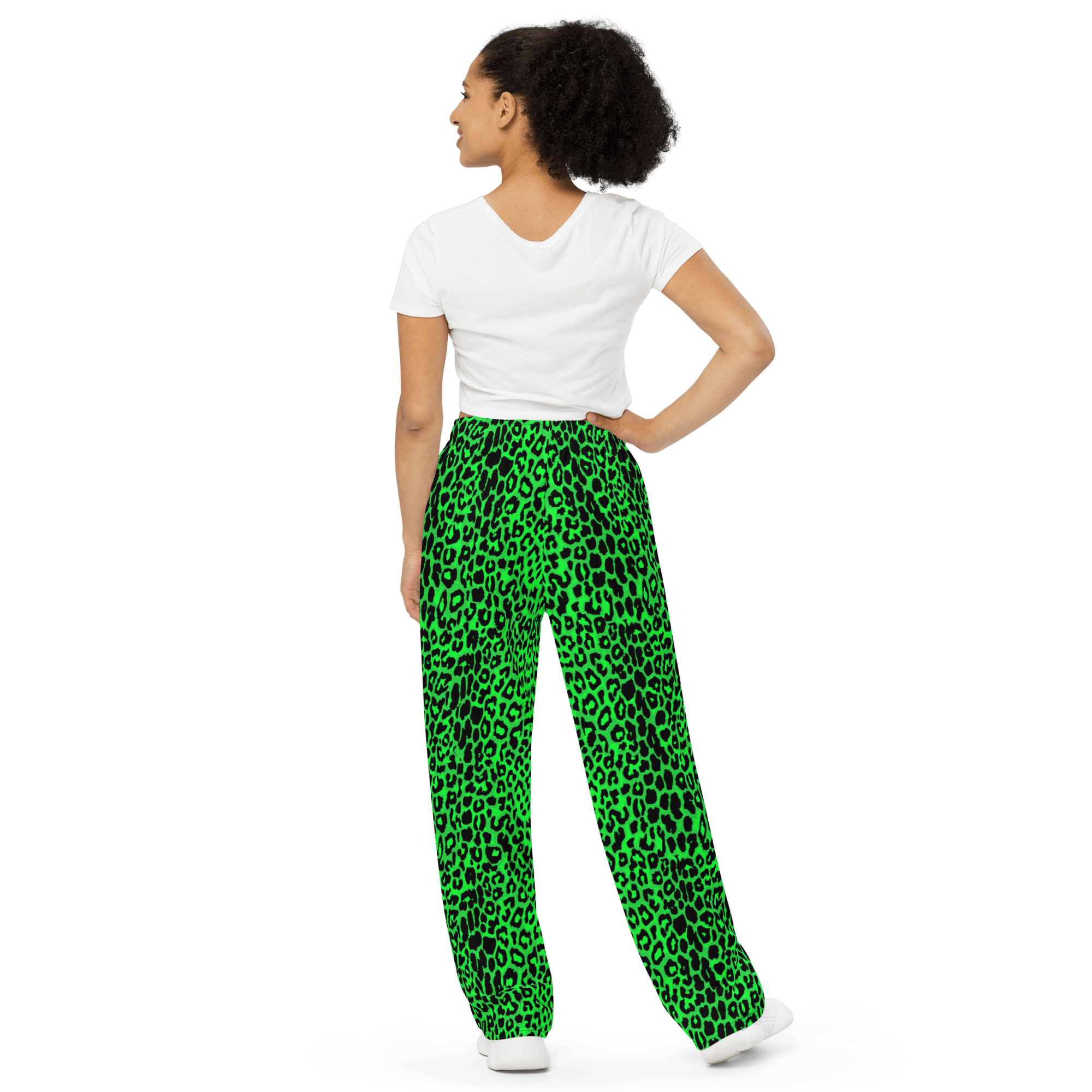 Lime Leopard Unisex Lounge Pants by Goth Cloth Co.