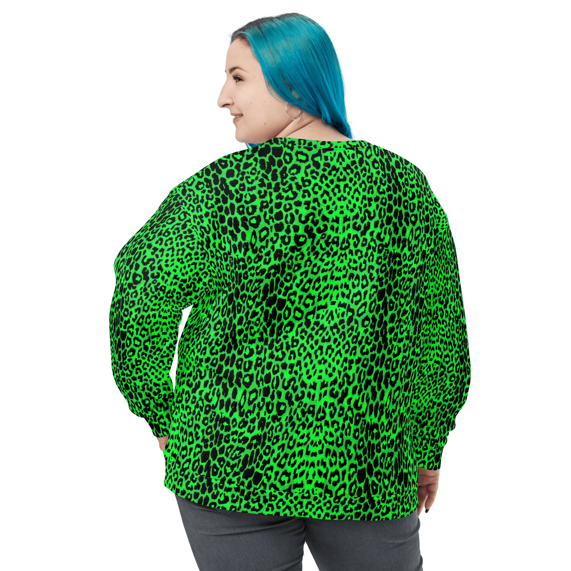 Lime Leopard Unisex Sweatshirt by Goth Cloth Co.