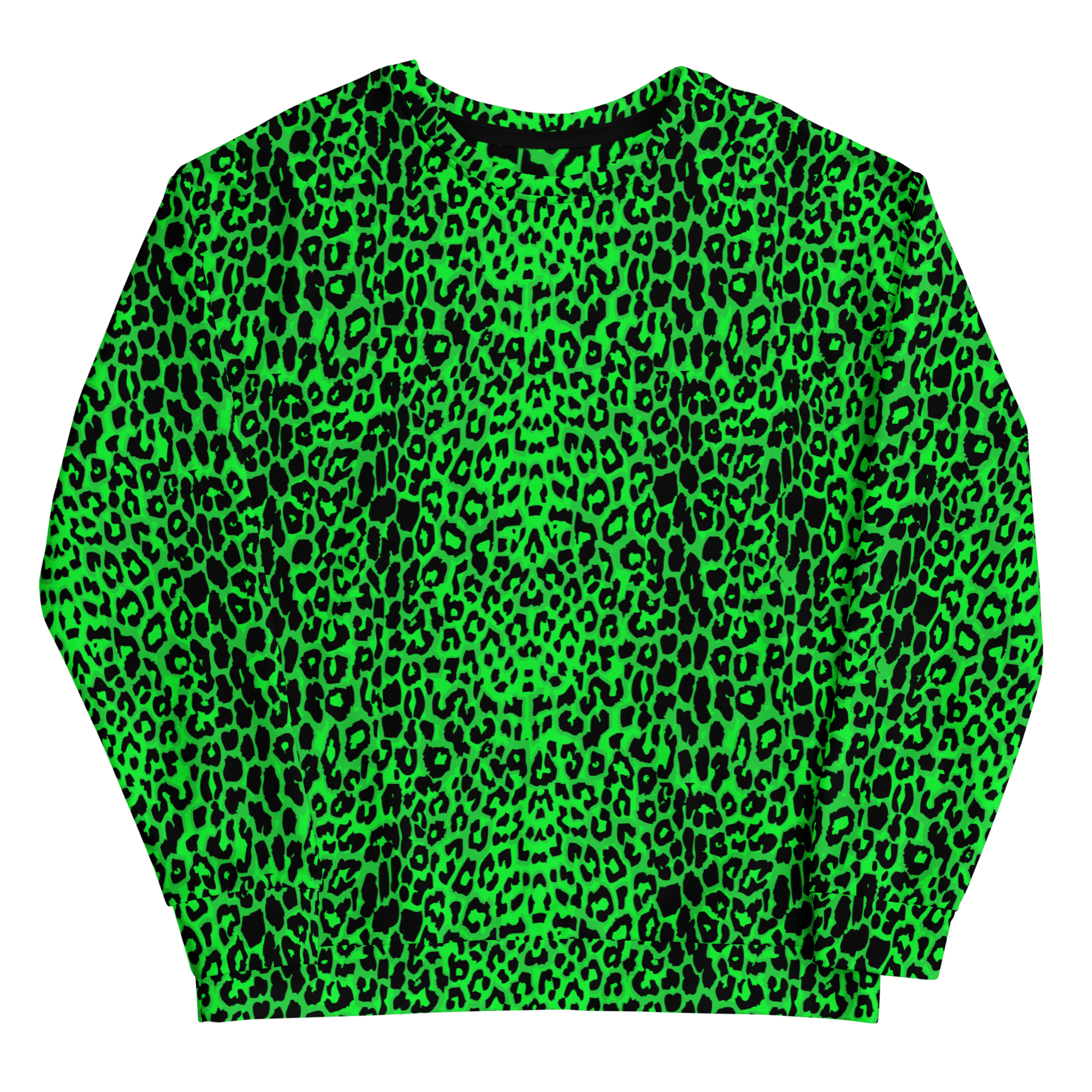 Lime Leopard Unisex Sweatshirt by Goth Cloth Co.