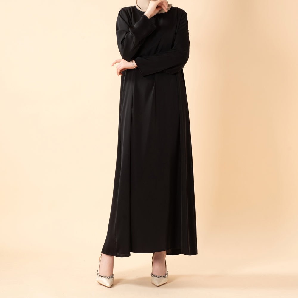 Long Sleeve Satin Inner Dress (MA061) by Mariam's Collection