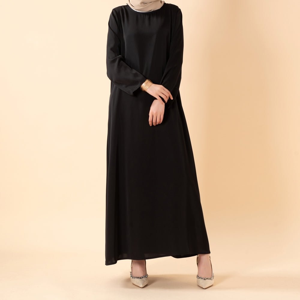Long Sleeve Satin Inner Dress (MA061) by Mariam's Collection