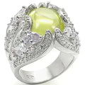 LOS391 - High-Polished 925 Sterling Silver Ring with AAA Grade CZ in by Femstylo