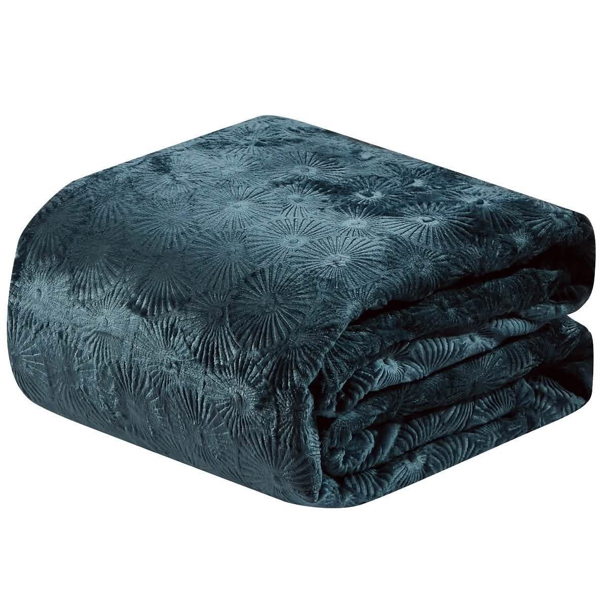 Louvre Blanket-Teal-Queen by DailySale