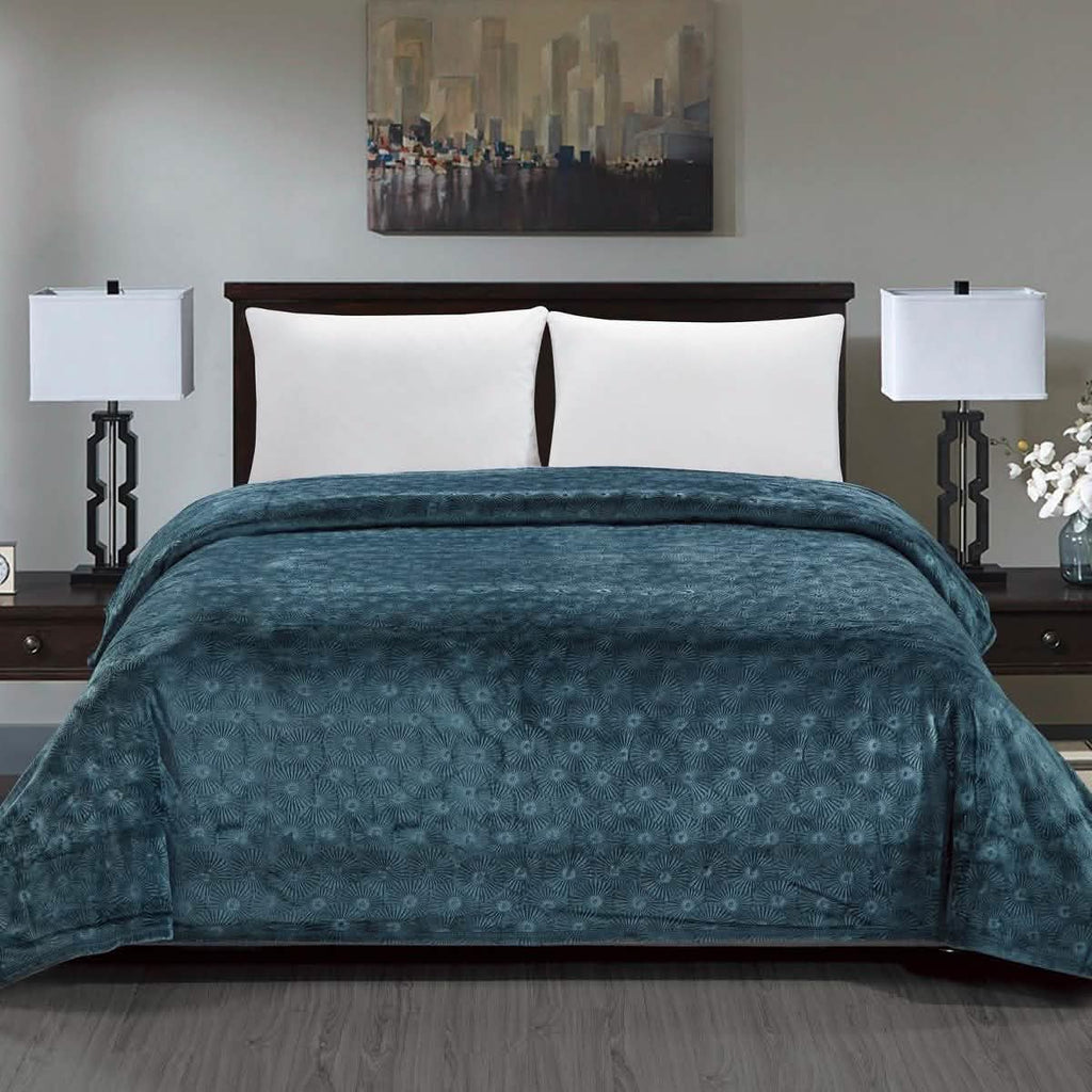 Louvre Blanket-Teal-Queen by DailySale
