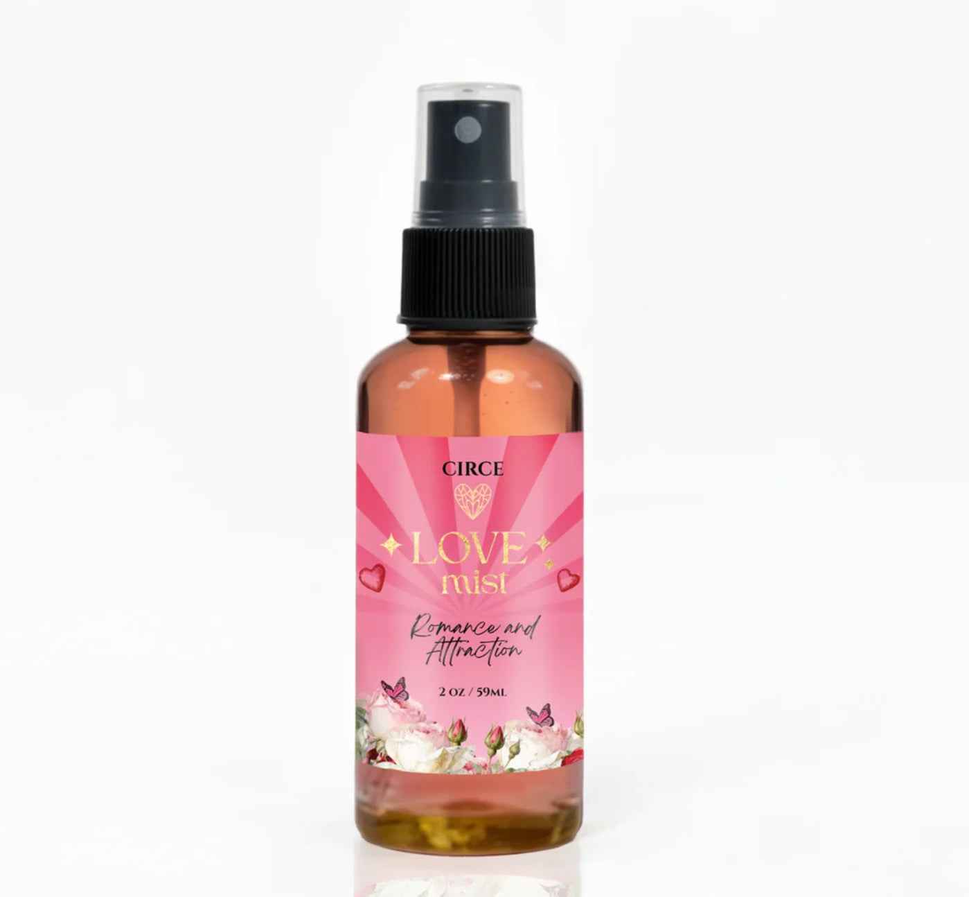 Love Attraction Mist – Rose & Jasmine Heart Energy Spray 2 oz
