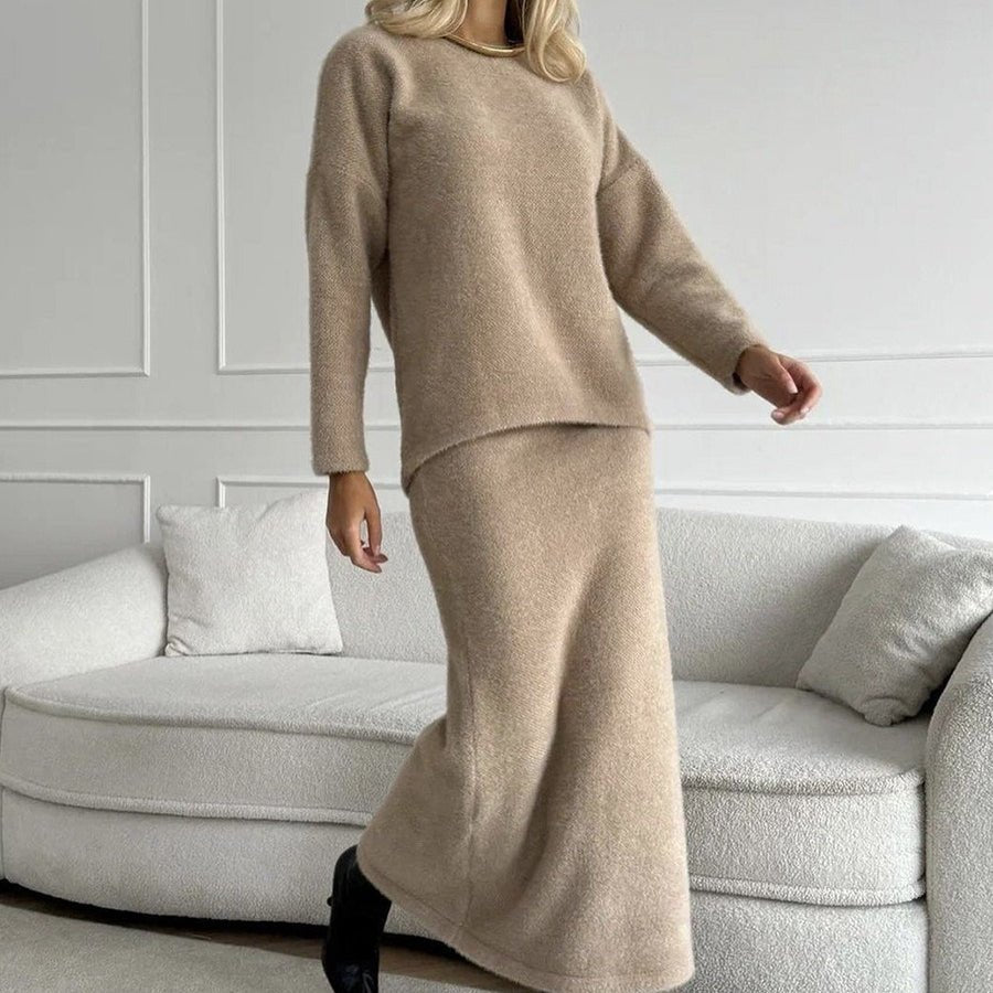 Luxe Fuzzy Sweater & Mermaid Skirt Set(MS192) by Mariam's Collection