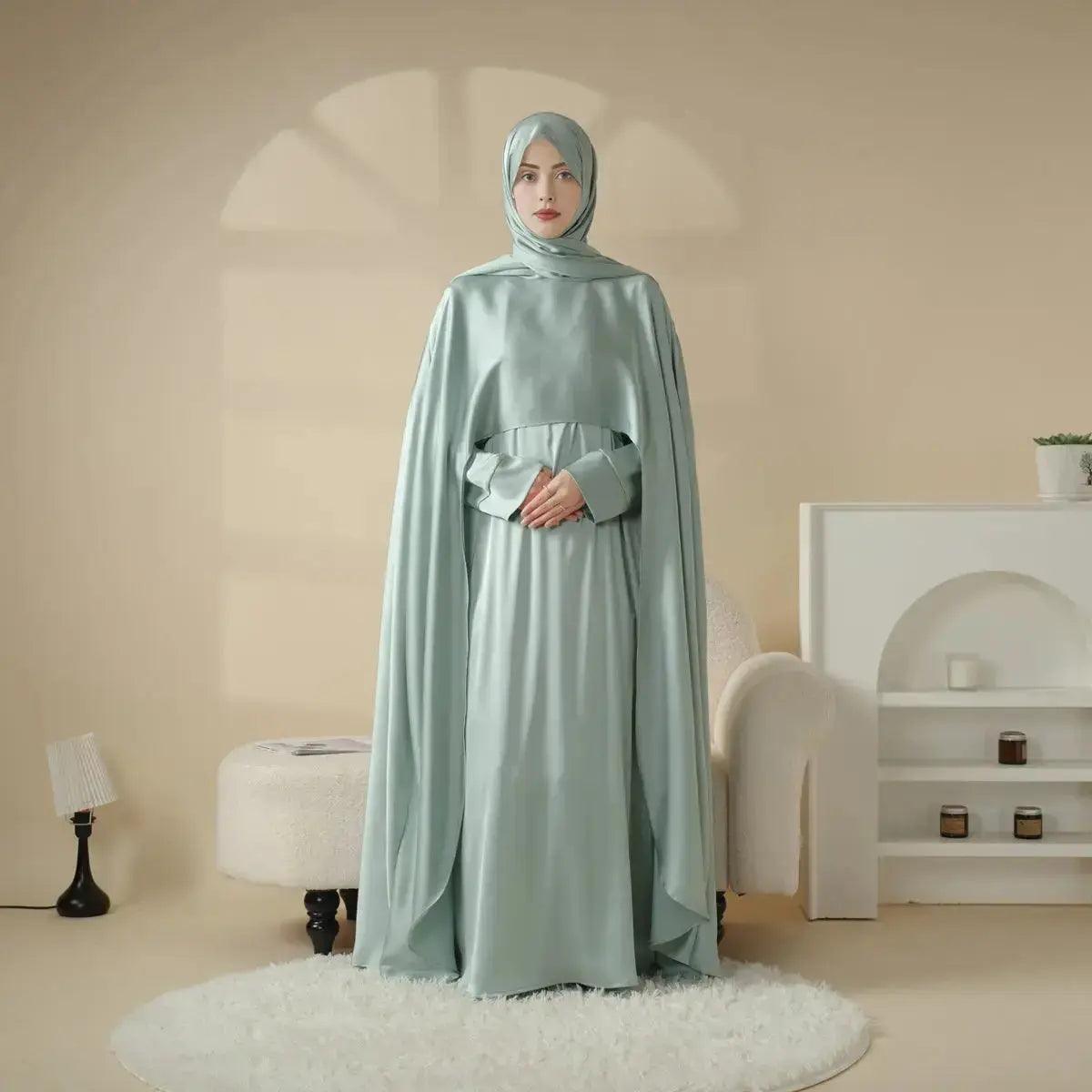 Luxury Wedding Abaya 3-Piece Bridal Abaya Set (MOA044) by Mariam's Collection