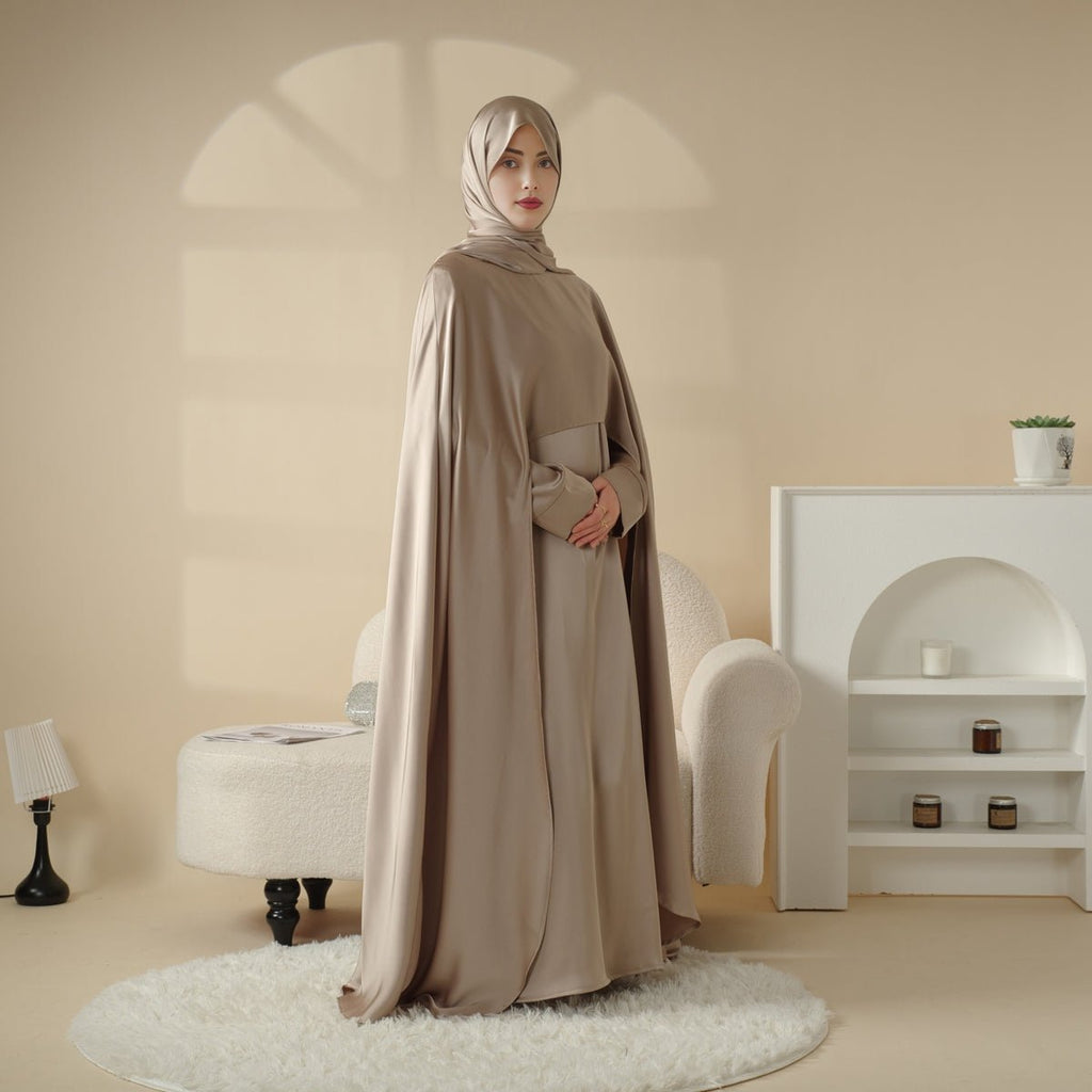 Luxury Wedding Abaya 3-Piece Bridal Abaya Set (MOA044) by Mariam's Collection