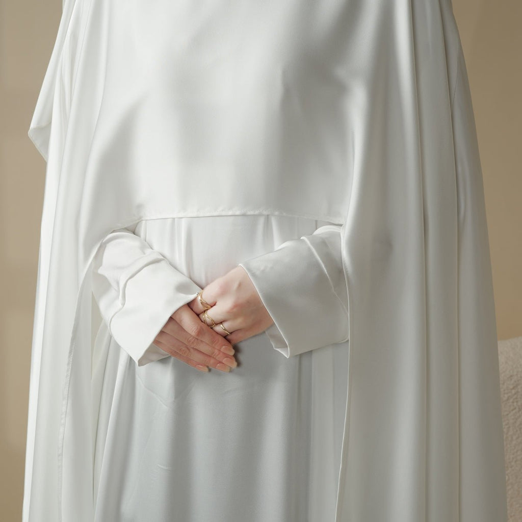 Luxury Wedding Abaya 3-Piece Bridal Abaya Set (MOA044) by Mariam's Collection