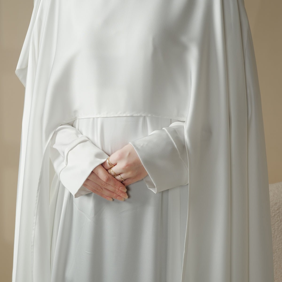 Luxury Wedding Abaya 3-Piece Bridal Abaya Set (MOA044) by Mariam's Collection