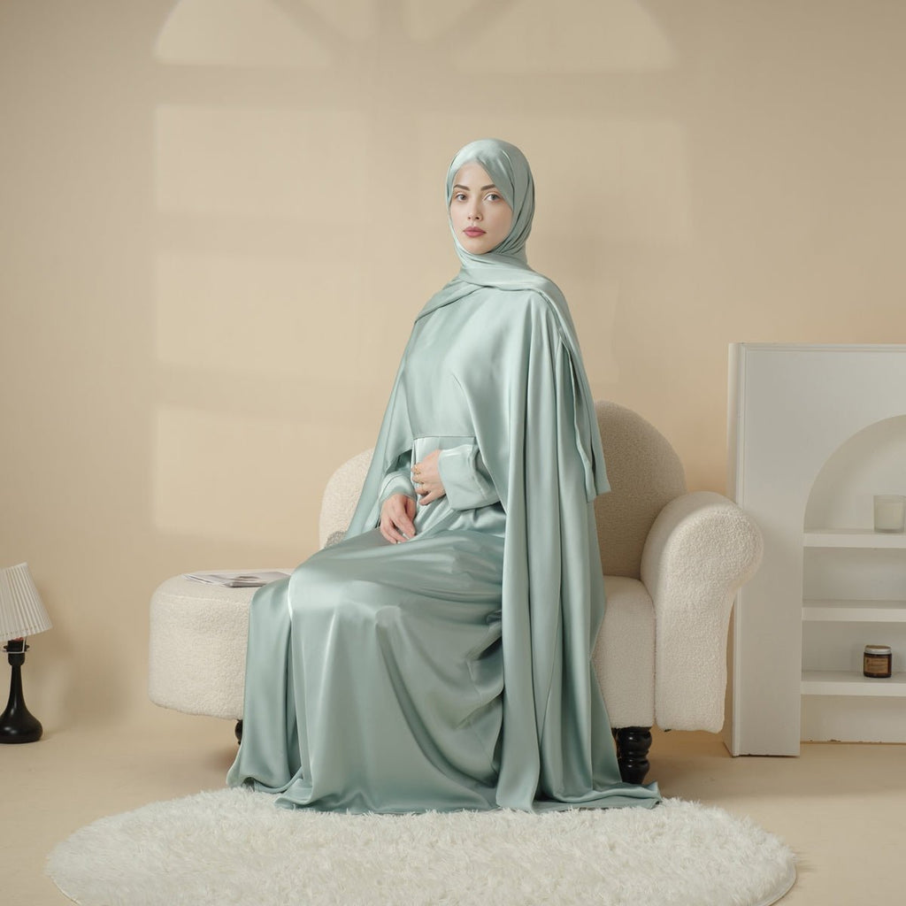 Luxury Wedding Abaya 3-Piece Bridal Abaya Set (MOA044) by Mariam's Collection