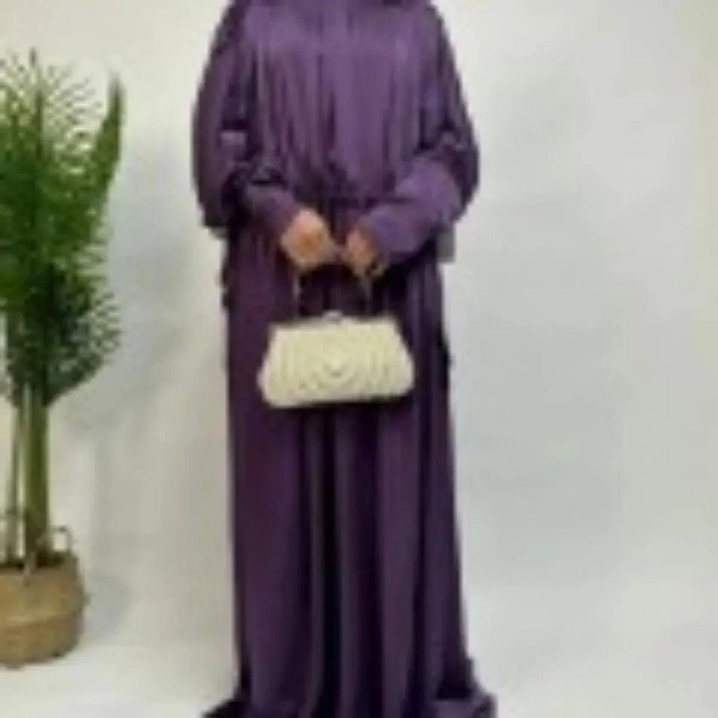 Armani Abaya: Perfect Satin Abaya With A Drawstring (MA039) by Mariam's Collection