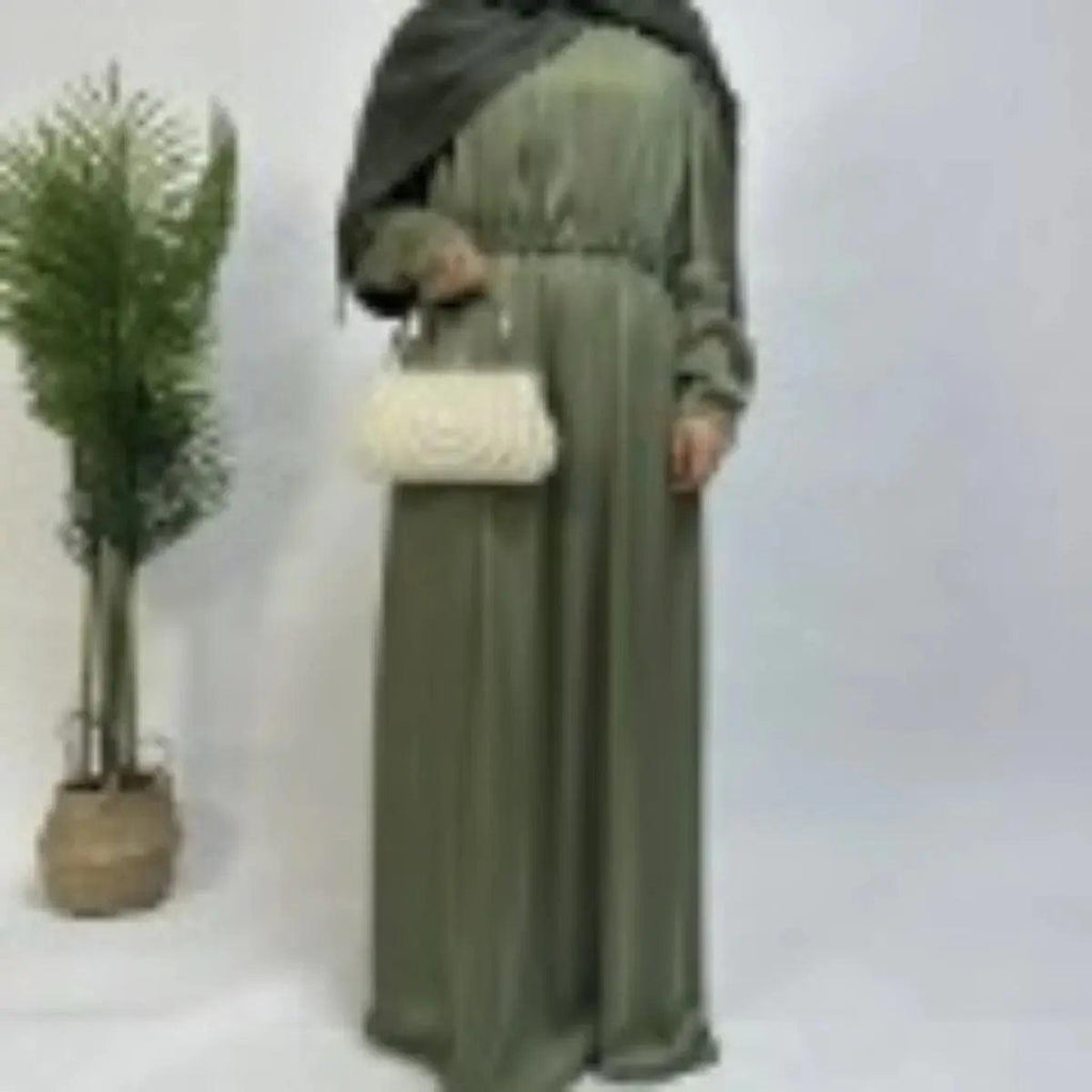Armani Abaya: Perfect Satin Abaya With A Drawstring (MA039) by Mariam's Collection