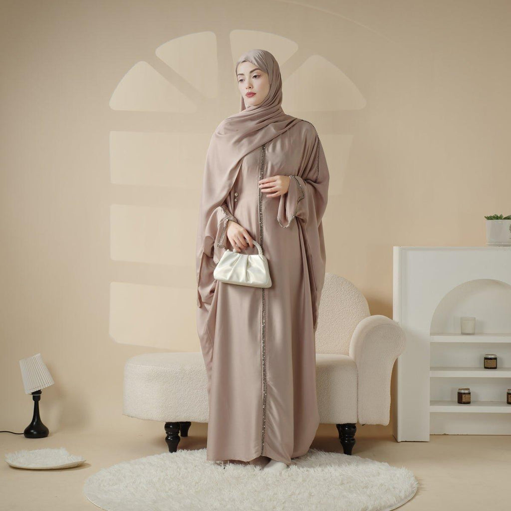 Batwing Abaya With Matching Hijab | Batwing Sleeve Abaya (MA041) by Mariam's Collection