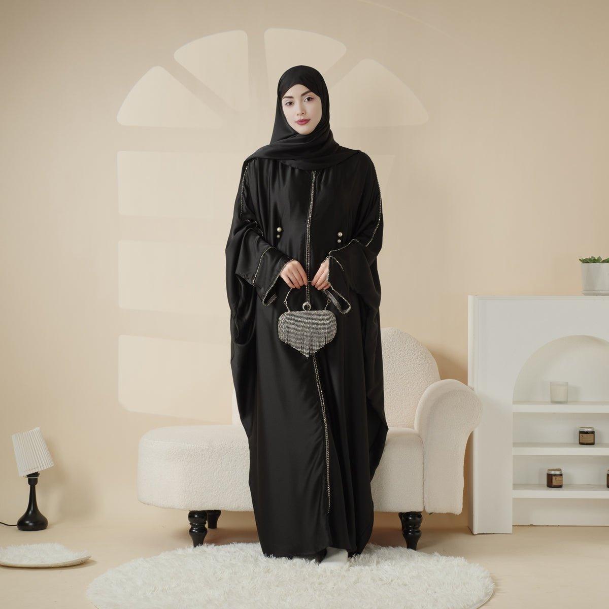 Batwing Abaya With Matching Hijab | Batwing Sleeve Abaya (MA041) by Mariam's Collection