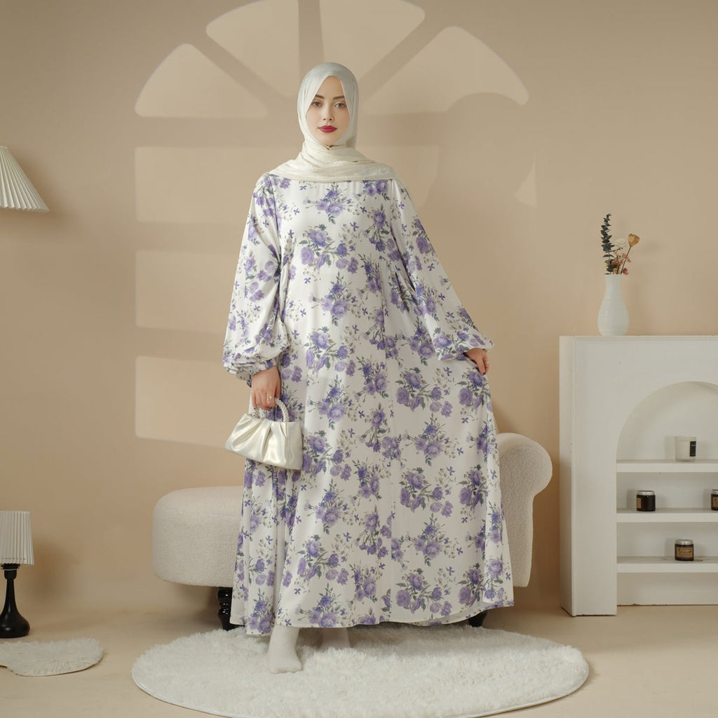 Printed Reversible Abaya (MA082) by Mariam's Collection