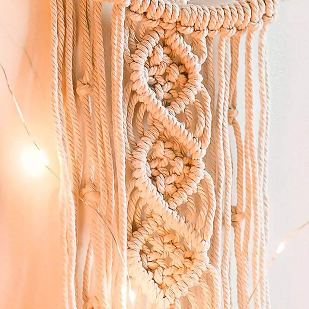 Macrame Woven Wall Hanging Boho Tapestry Moon Star Dreamcatcher Home Decor by DailySale