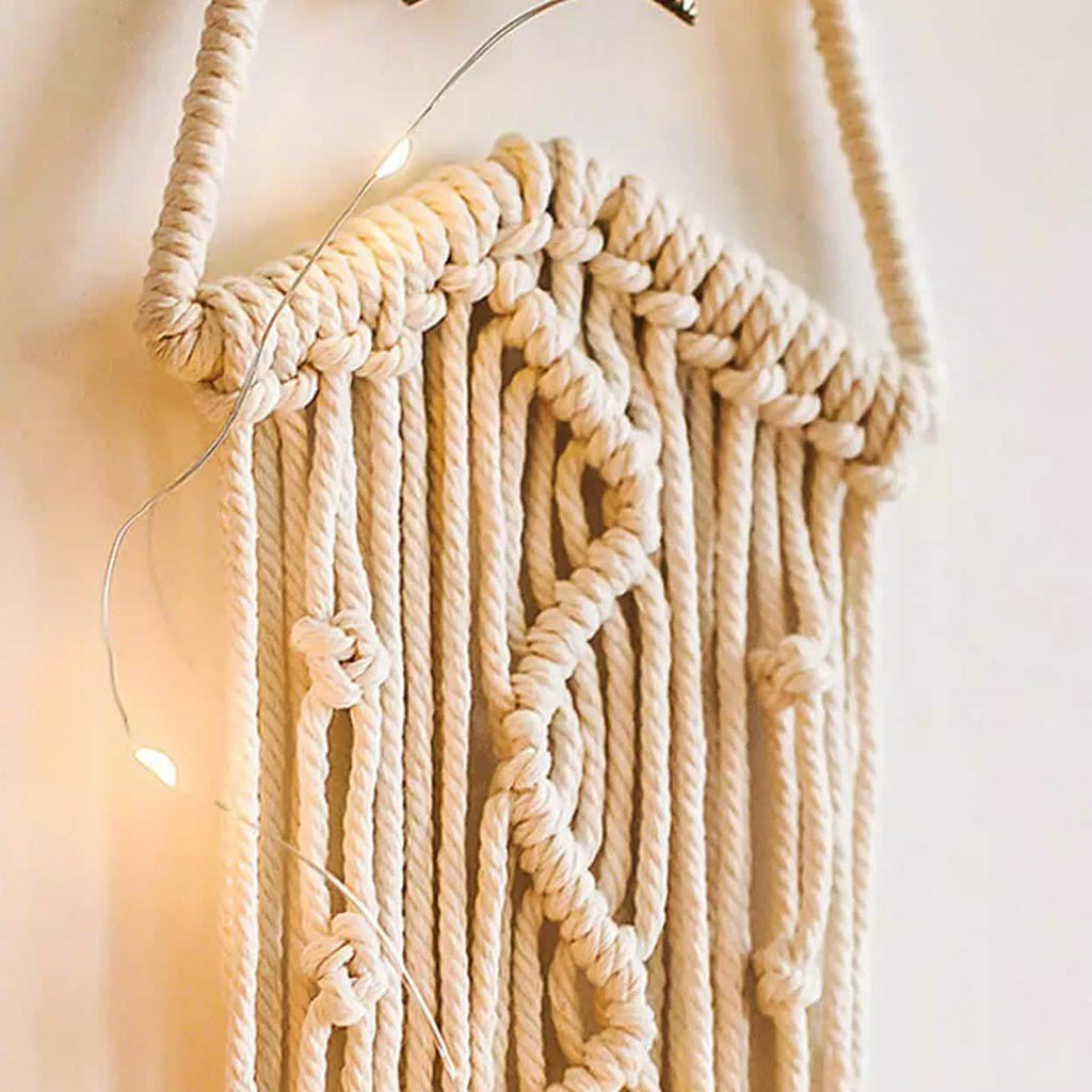 Macrame Woven Wall Hanging Boho Tapestry Moon Star Dreamcatcher Home Decor by DailySale