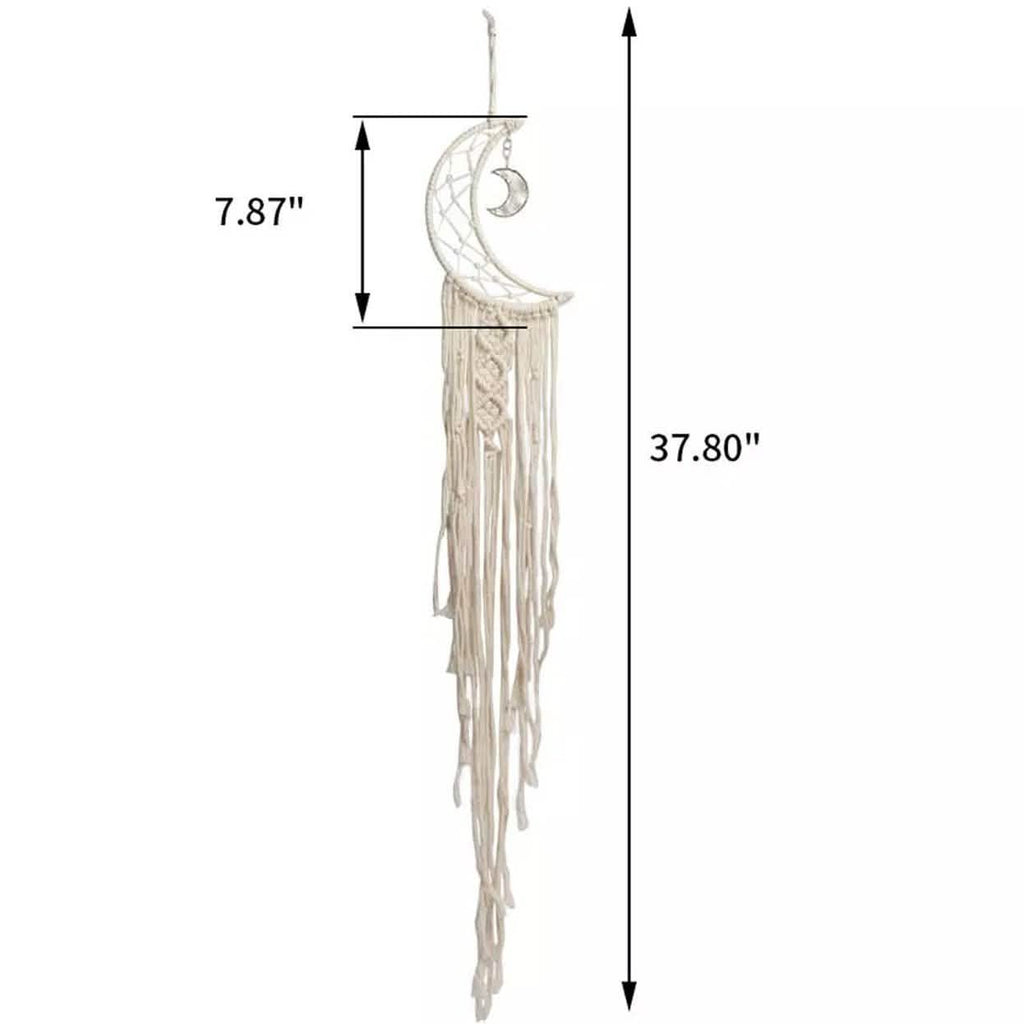 Macrame Woven Wall Hanging Boho Tapestry Moon Star Dreamcatcher Home Decor by DailySale