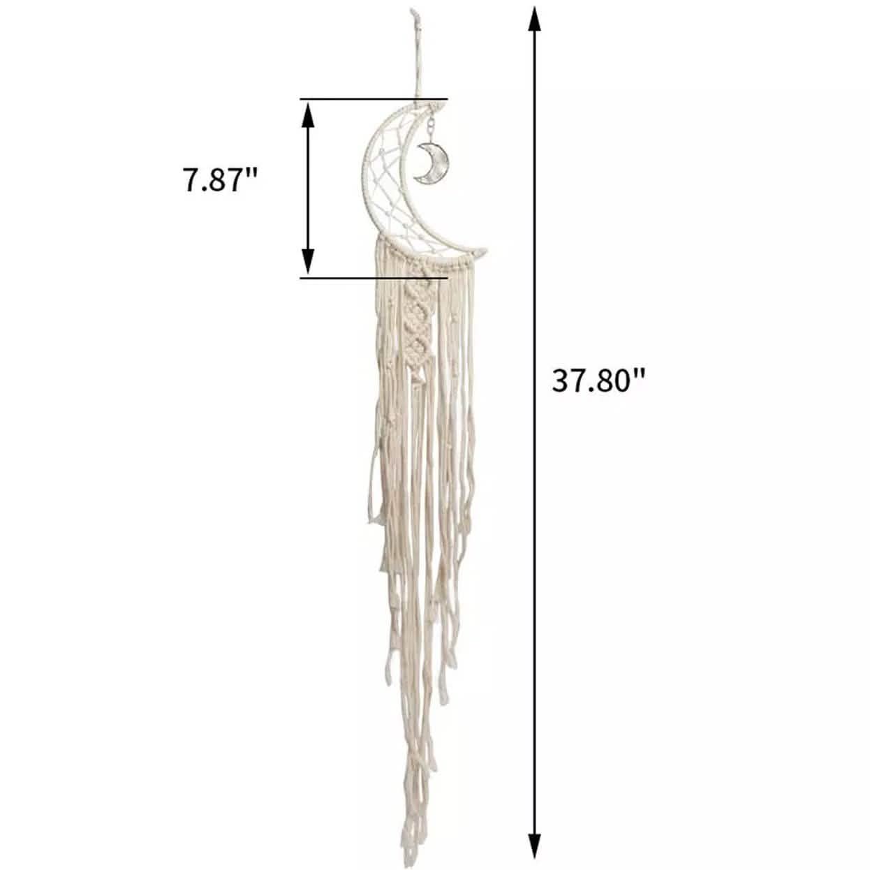 Macrame Woven Wall Hanging Boho Tapestry Moon Star Dreamcatcher Home Decor by DailySale