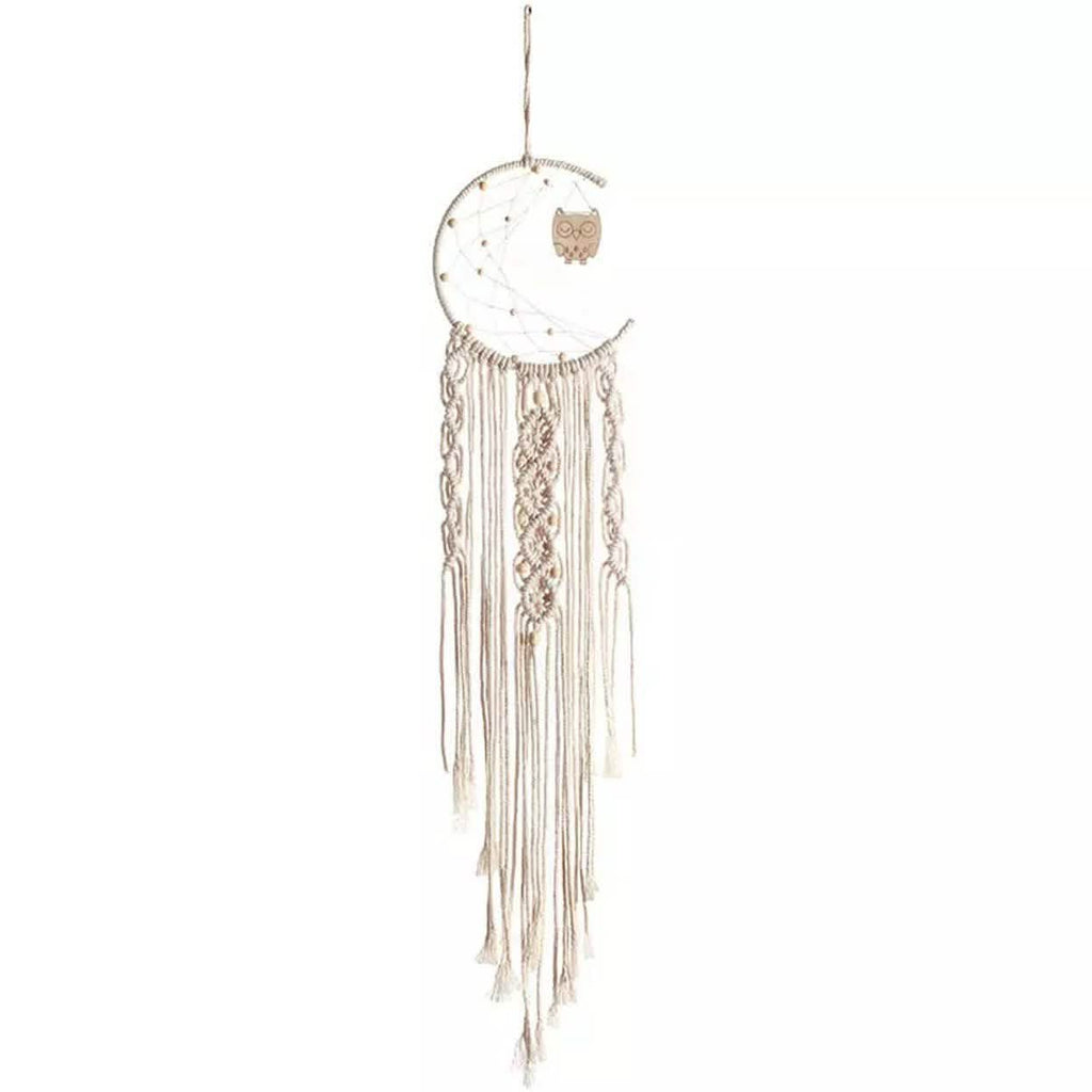 Macrame Woven Wall Hanging Boho Tapestry Moon Star Dreamcatcher Home Decor by DailySale