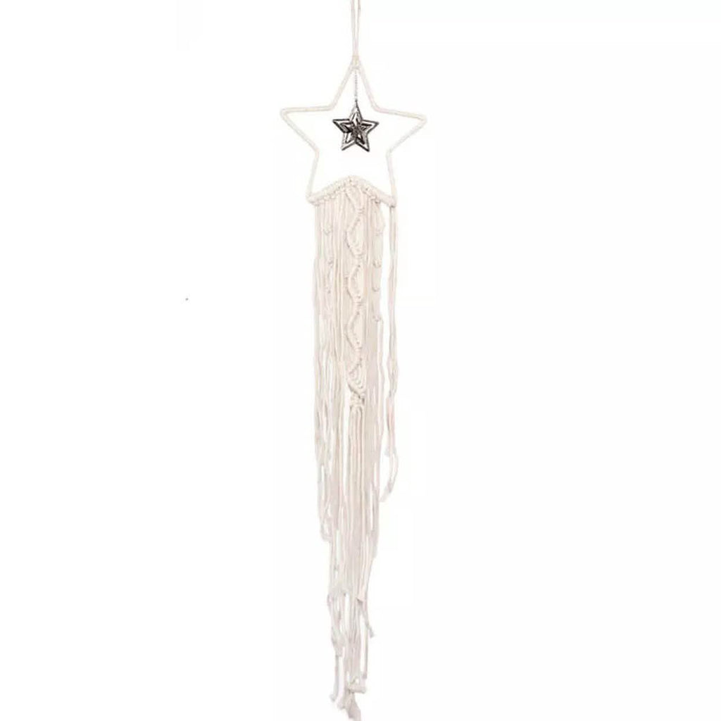 Macrame Woven Wall Hanging Boho Tapestry Moon Star Dreamcatcher Home Decor by DailySale