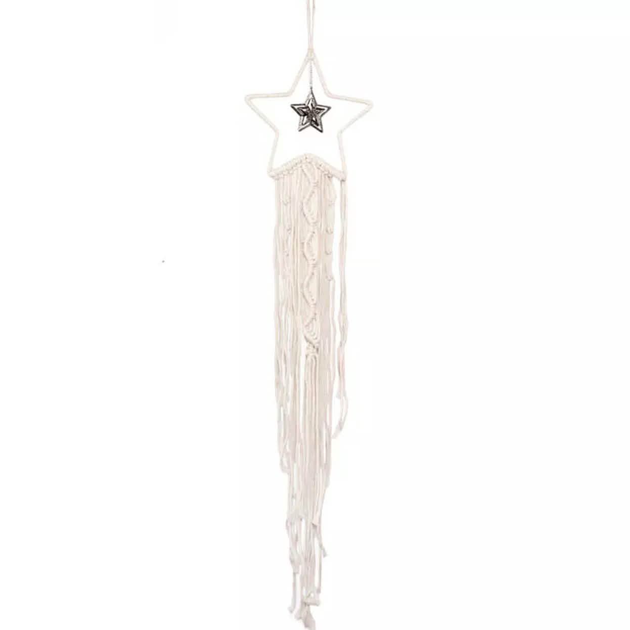 Macrame Woven Wall Hanging Boho Tapestry Moon Star Dreamcatcher Home Decor by DailySale
