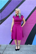 Bombshell Dress in Magenta - 2X only by Retrolicious