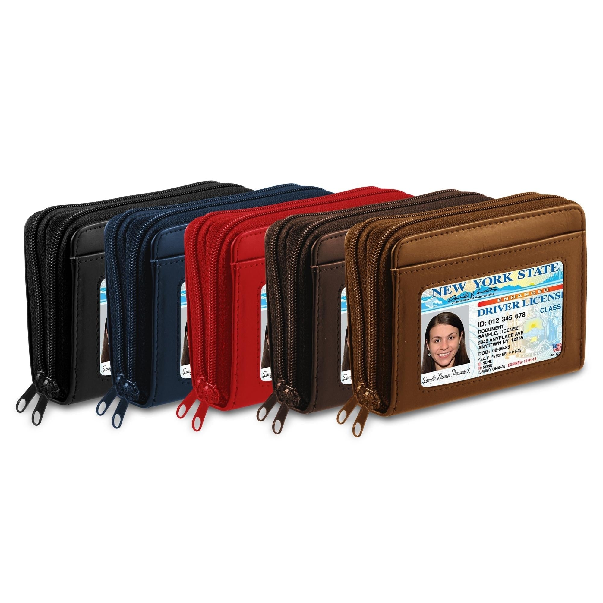 RFID Genuine Leather Credit Card Wallet for Women w/ ID Display Window by Cerulean Grapevine