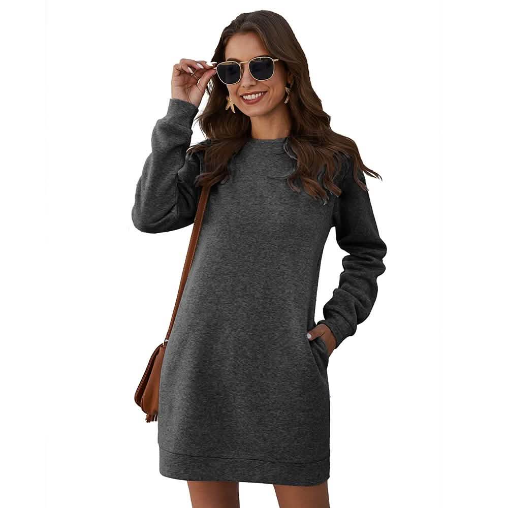 Marble Knit Mini Sweatshirt Dress by DailySale