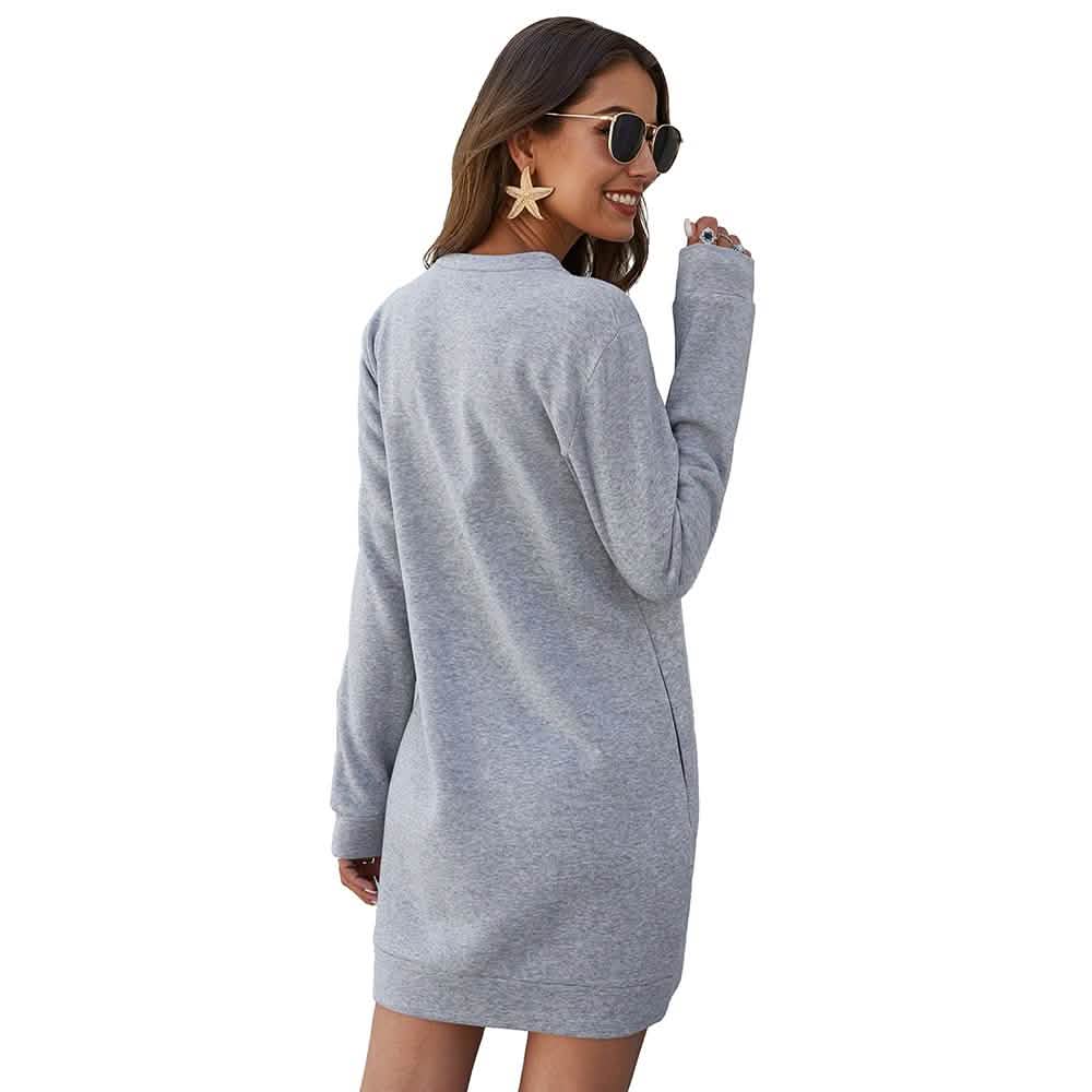 Marble Knit Mini Sweatshirt Dress by DailySale