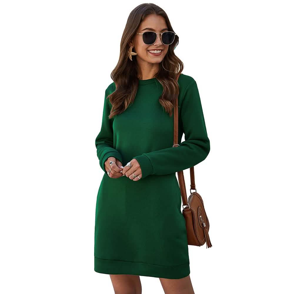 Marble Knit Mini Sweatshirt Dress by DailySale