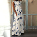 Maternity Dress with O-Neck and Print Design - # PRGTA11510007 by Yo KIDZ LLC