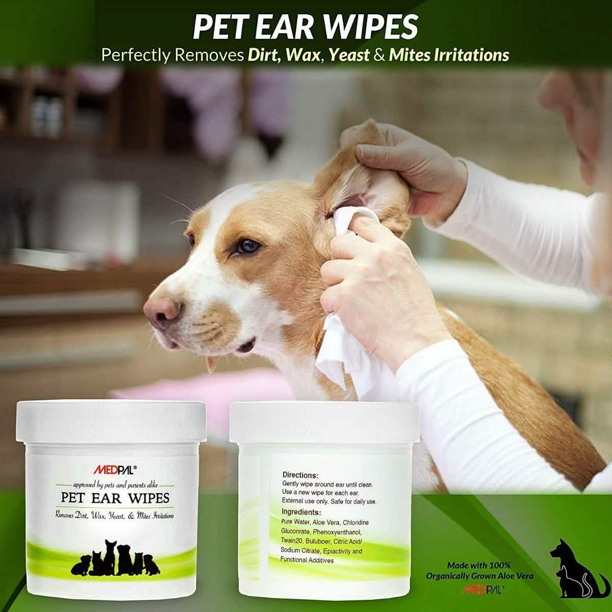 MedPal Cleaning Wipes for Dogs and Cats Prevent Ear Infections by DailySale