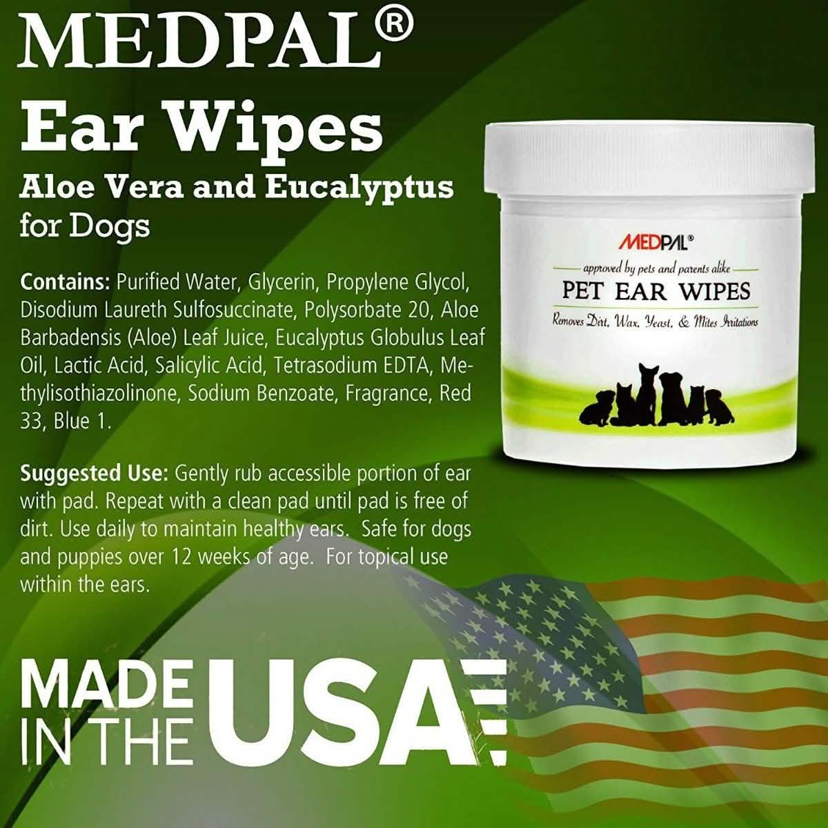 MedPal Cleaning Wipes for Dogs and Cats Prevent Ear Infections by DailySale