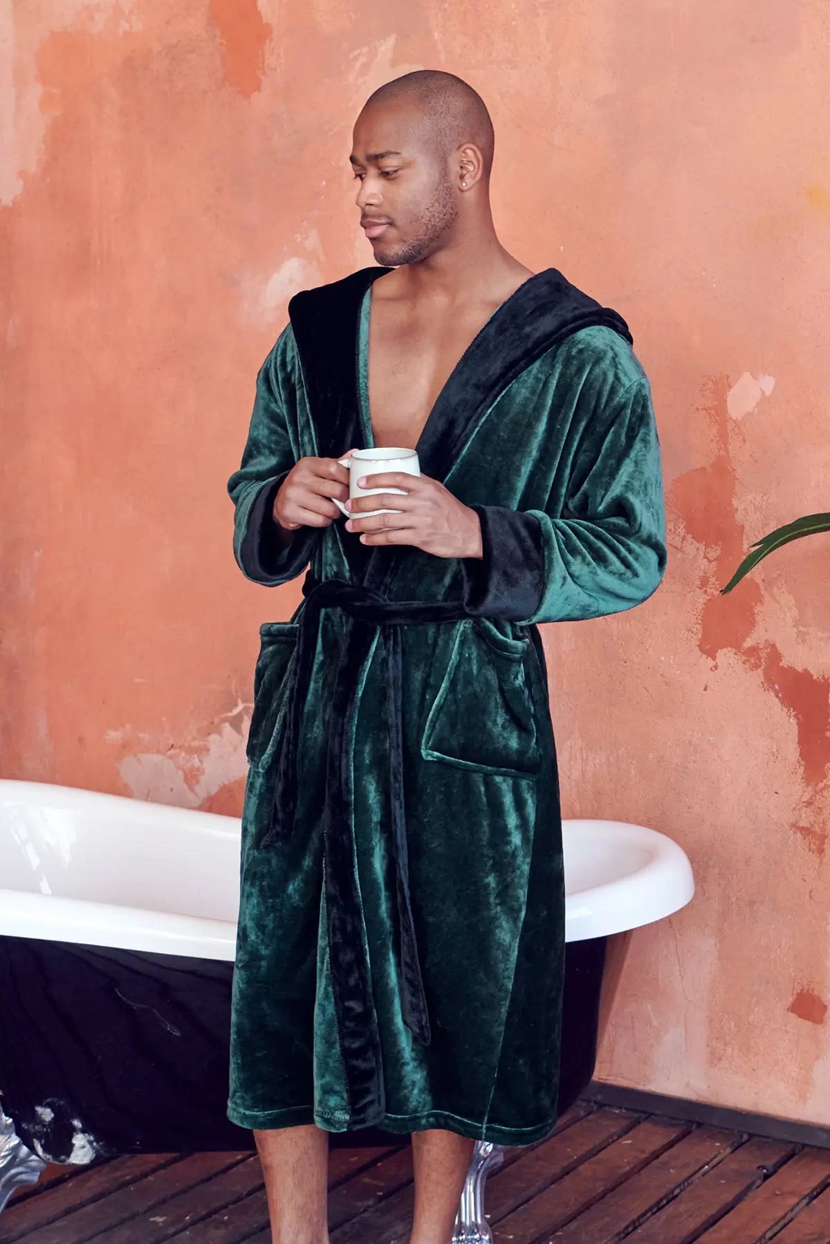 Men’s Robe with Hood – Ultra-Soft Plush Comfort for Everyday Use by Lotus Linen