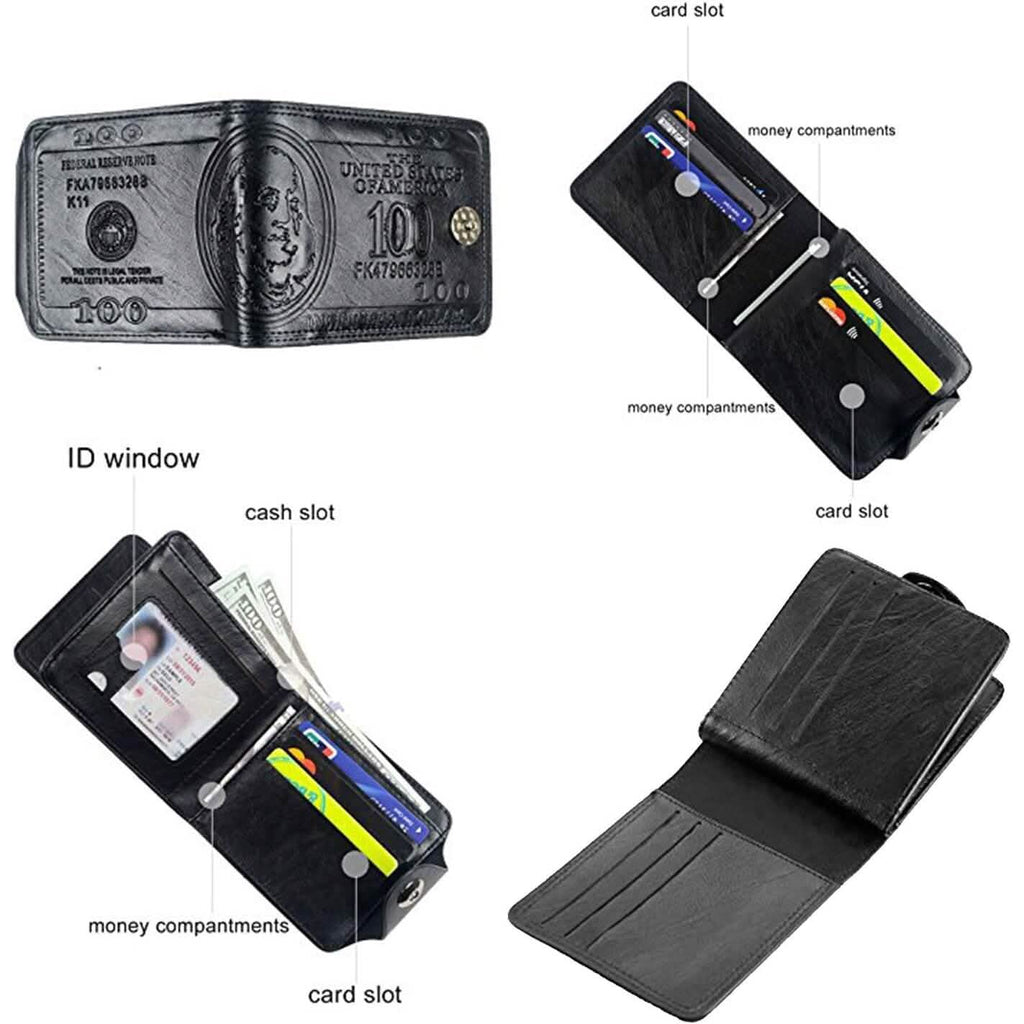 Men's USD Bill Wallet Billfold Leather Credit Card Photo Holder by DailySale