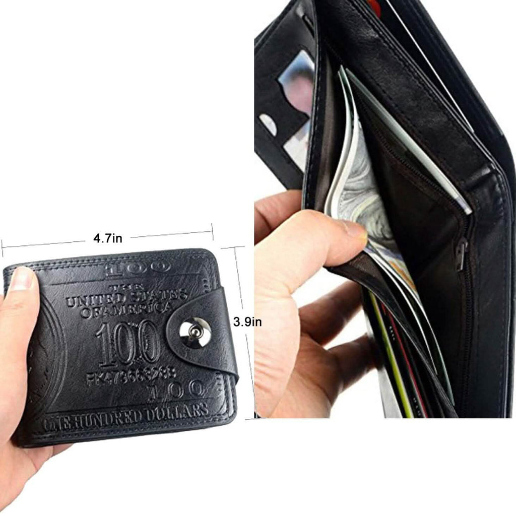 Men's USD Bill Wallet Billfold Leather Credit Card Photo Holder by DailySale