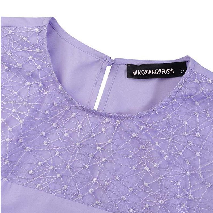 Mesh Panel Stretch Abaya with Belt (MA365) by Mariam's Collection