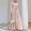 Mesh Panel Stretch Abaya with Belt (MA365) by Mariam's Collection