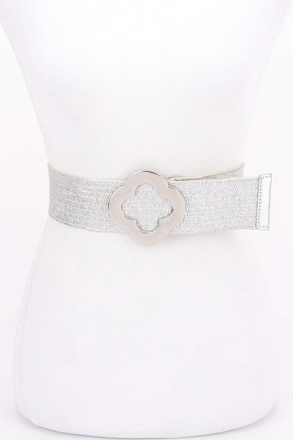 Metal Buckle Metallic Stretch Belt by Tigbul's Variety Fashion Shop