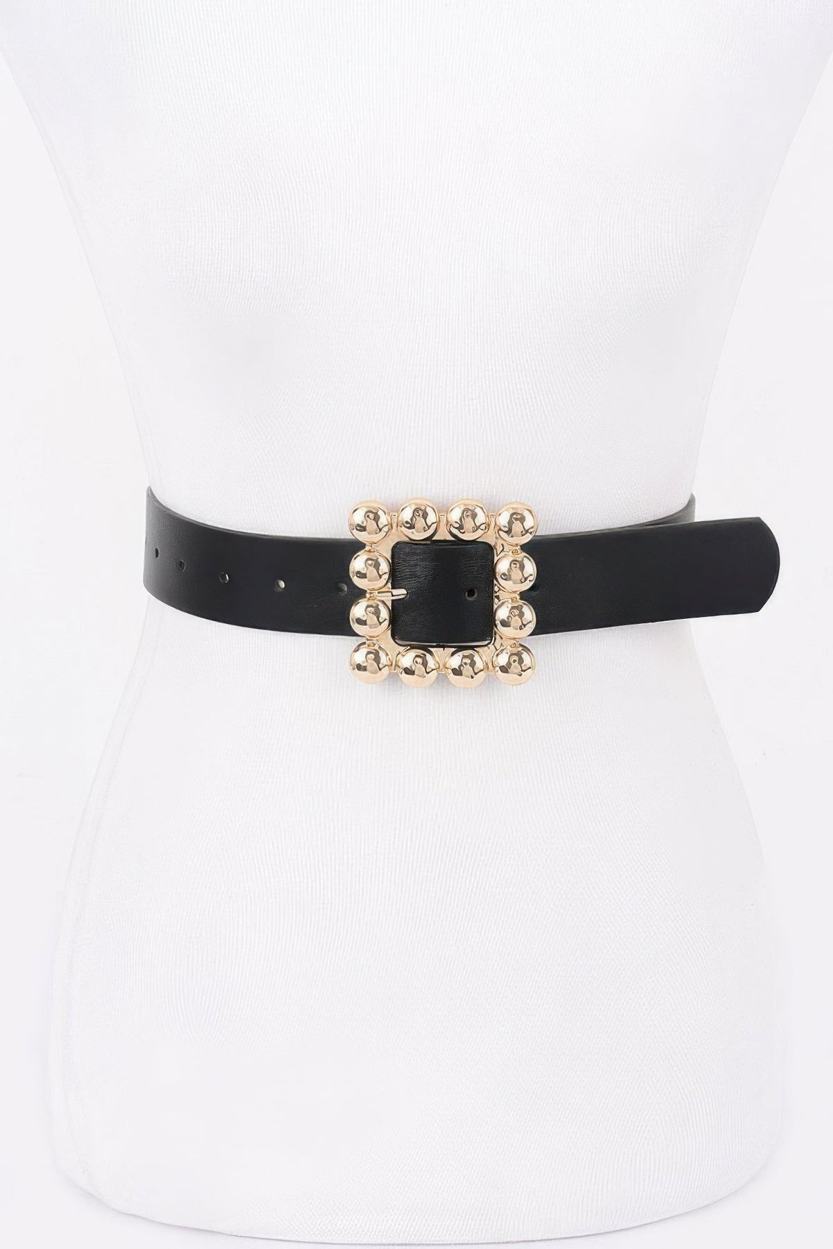 Metal Square Buckle Pu Belt by Tigbul's Variety Fashion Shop