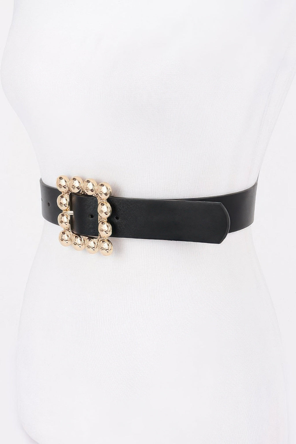Metal Square Buckle Pu Belt by Tigbul's Variety Fashion Shop