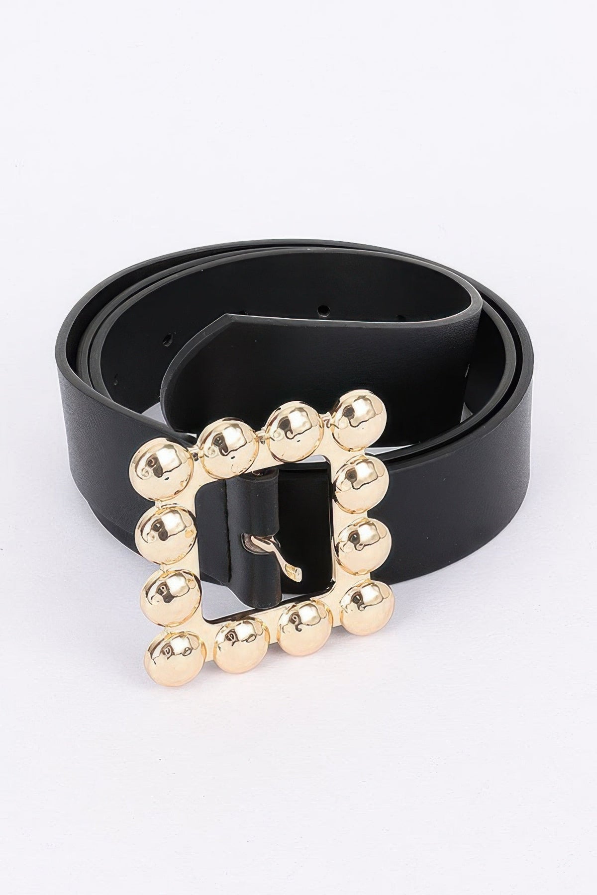 Metal Square Buckle Pu Belt by Tigbul's Variety Fashion Shop