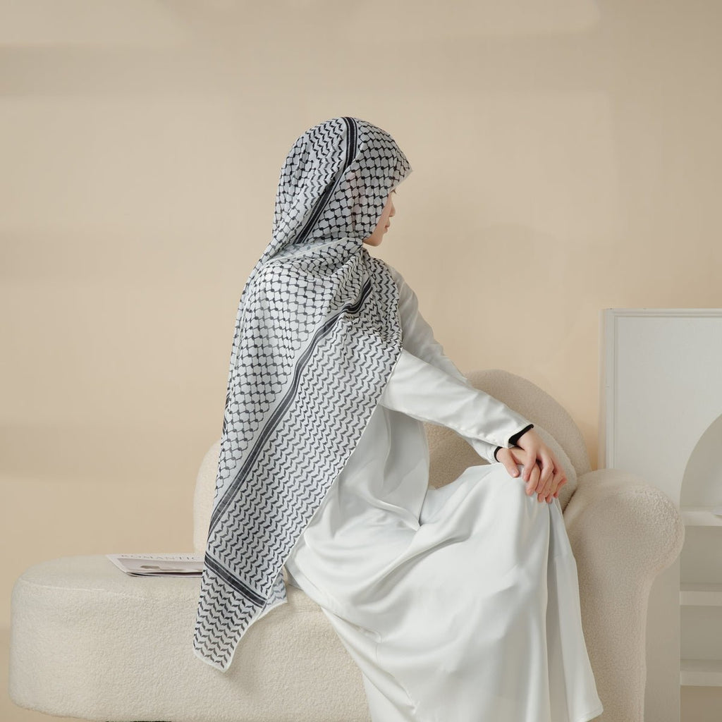 Chiffon Keffiyeh Hijab (MH045) by Mariam's Collection