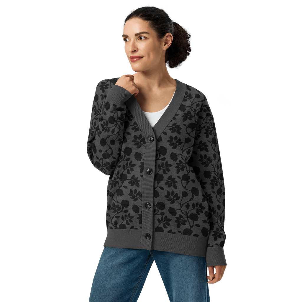 Midnight Bloom Knit Cardigan by Goth Cloth Co.
