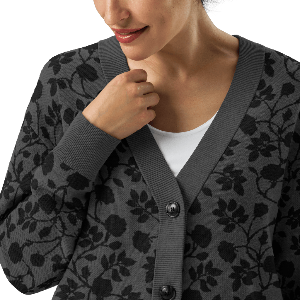 Midnight Bloom Knit Cardigan by Goth Cloth Co.