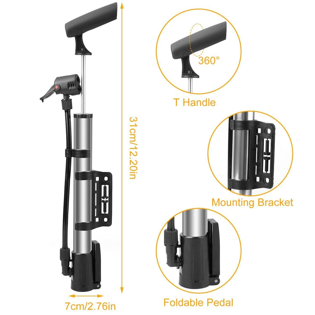 Mini Bike Pump Portable Bicycle Tire Inflator by DailySale