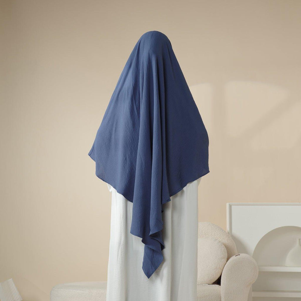 MK005 Crepe One Layer Khimar by Mariam's Collection