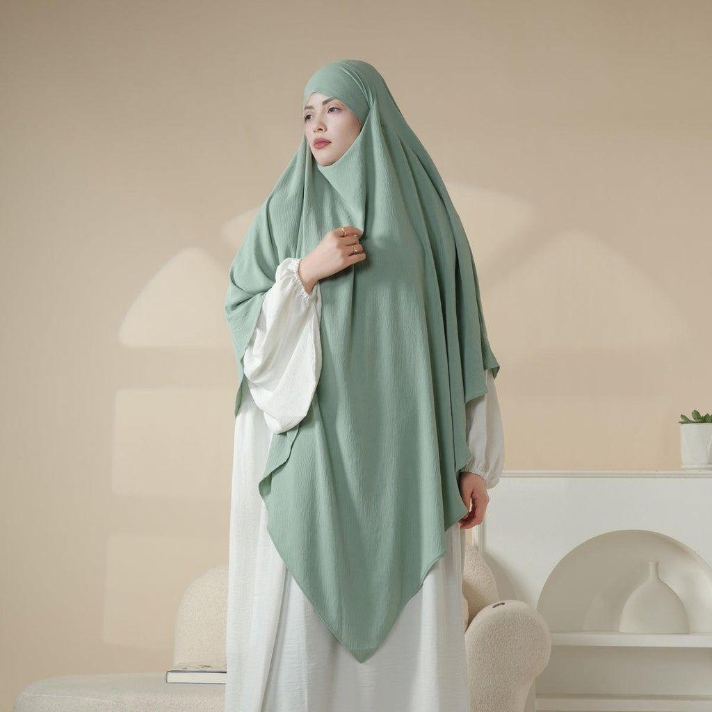 MK005 Crepe One Layer Khimar by Mariam's Collection